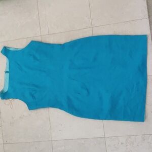 Vintage 1970s JBS Blue Sleeveless Sheath Dress 👗